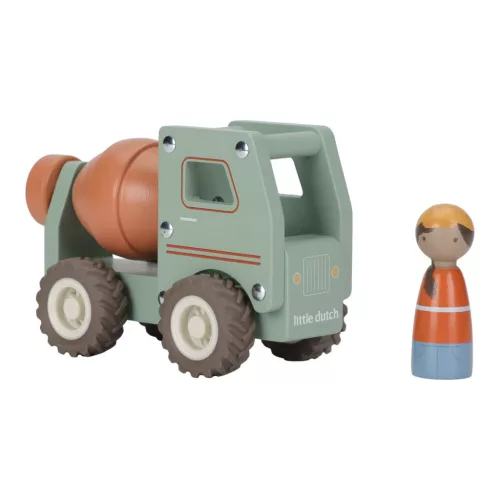 Little Dutch betonkeverő autó figurával, 6–8 év, Többszínű