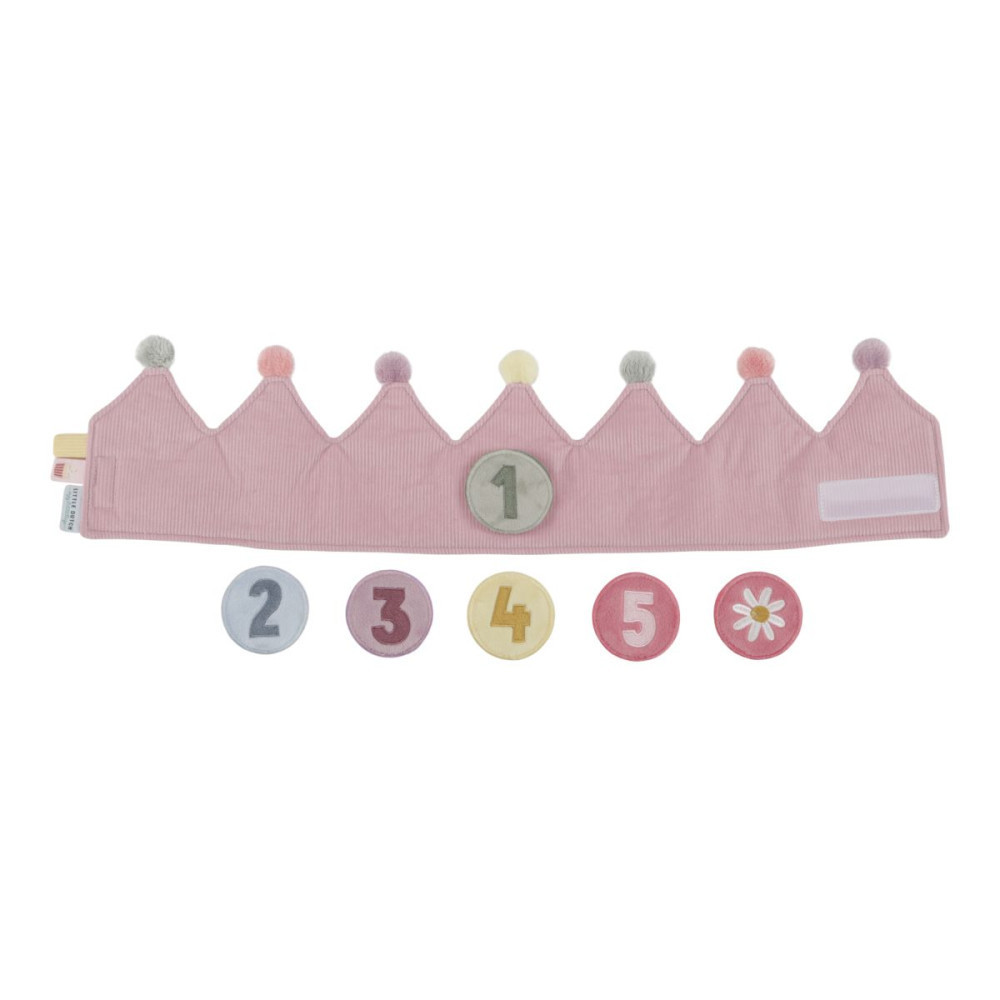 Little Dutch gyerek születésnapi korona számokkal - pink – fő nézet