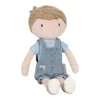 Little Dutch Jim baba - 35 cm, 0–2 év, Little Dutch Jim baba 35 cm — a vagány fiú baba kék kertészn, Többszínű