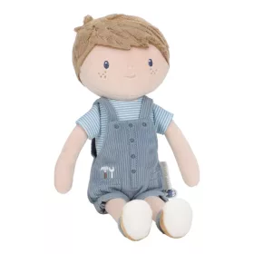 Little Dutch Jim baba - 35 cm, 0–2 év, Little Dutch Jim baba 35 cm — a vagány fiú baba kék kertészn, Többszínű