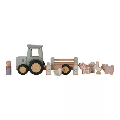 Little Dutch traktor utánfutóval - Little Farm, 6–8 év, Többszínű