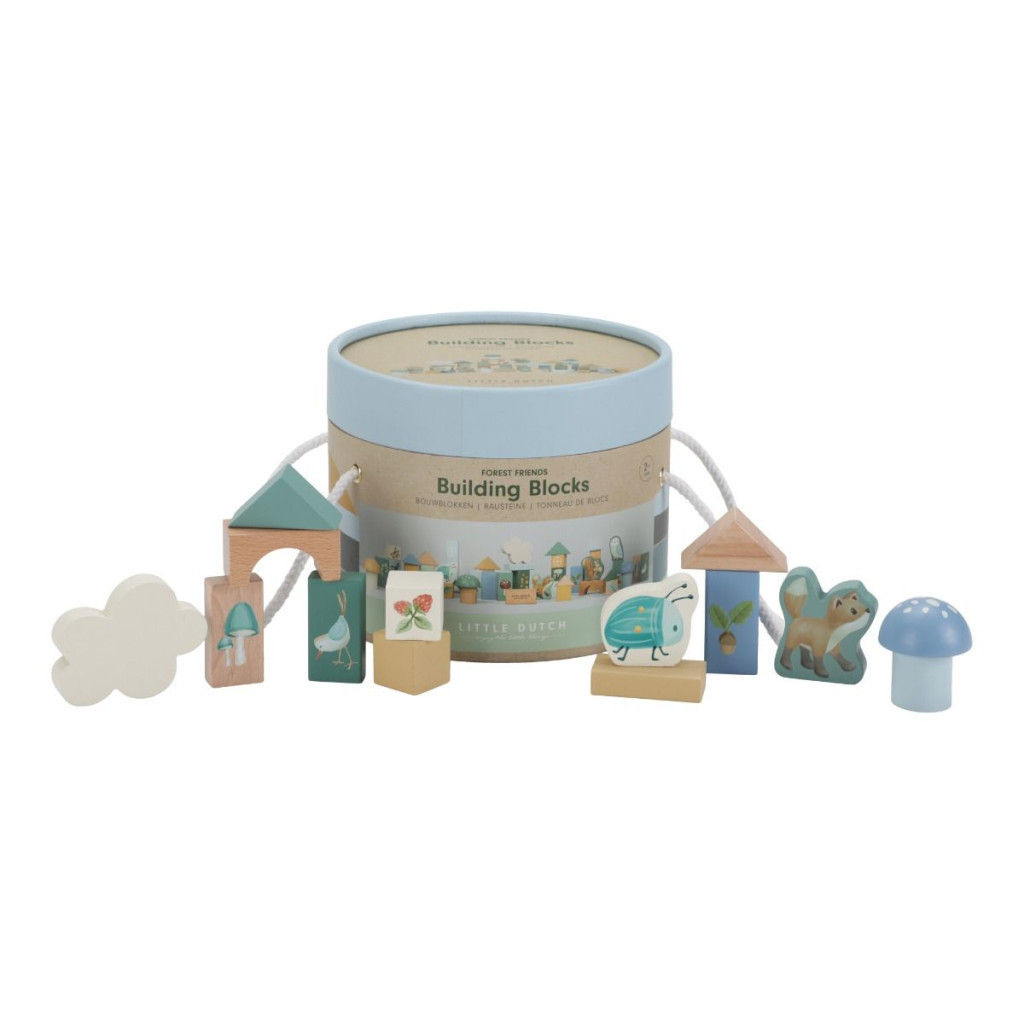 Little Dutch fa építőkocka 50 db - Forest Friends – fő nézet