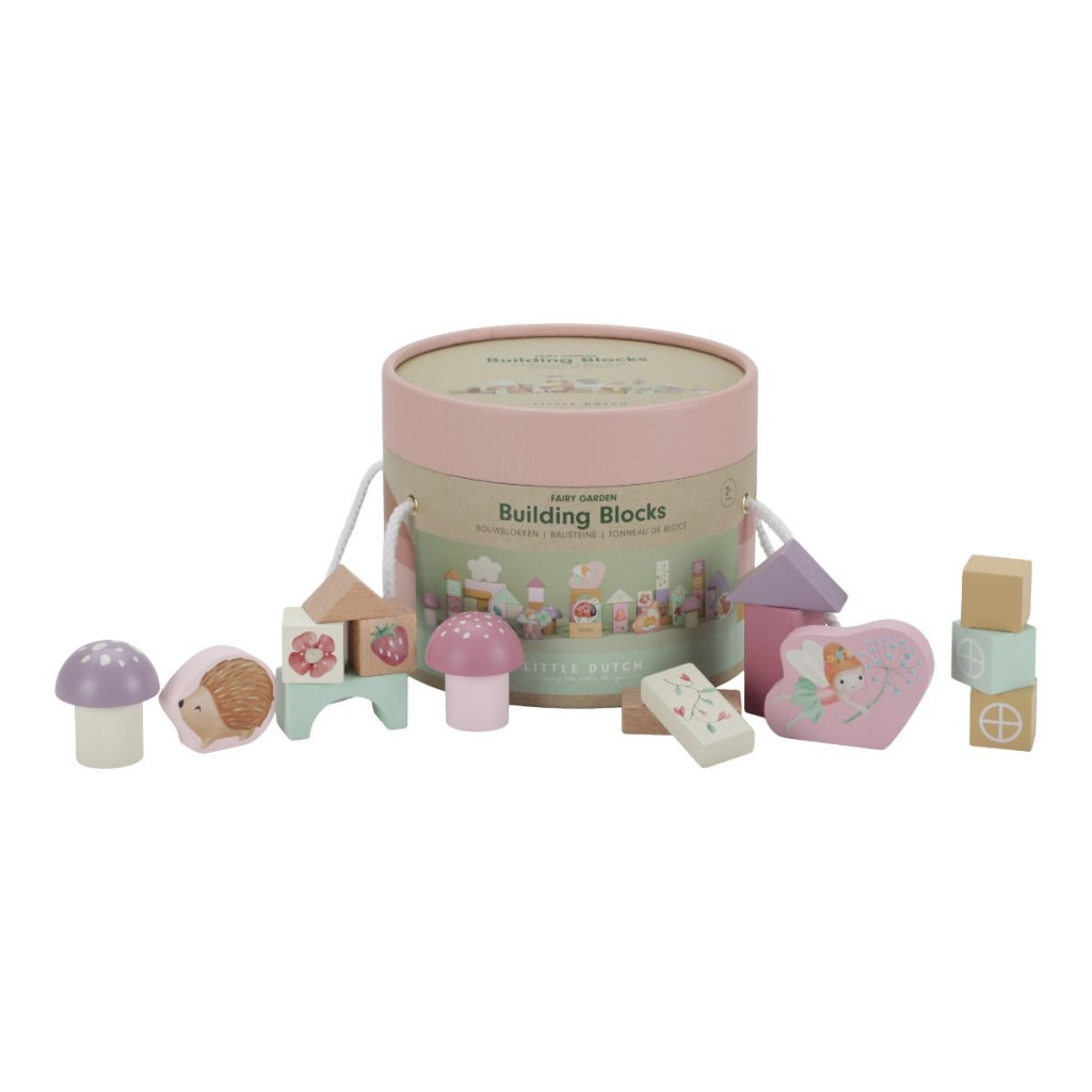 Little Dutch fa építőkocka 50 db - Fairy Garden – fő nézet