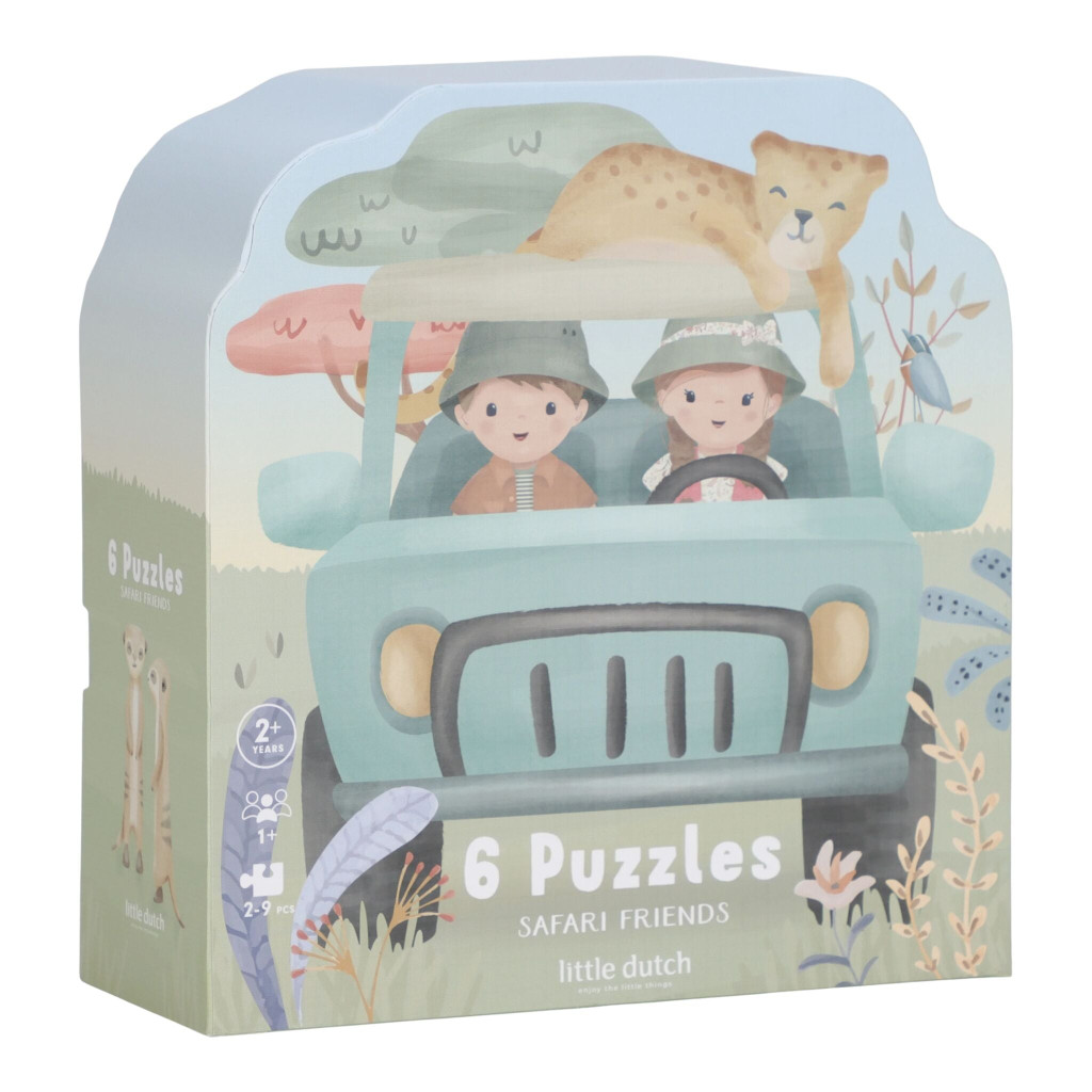 Little Dutch 6 az 1-ben puzzle - Safari Friends (fő nézet)