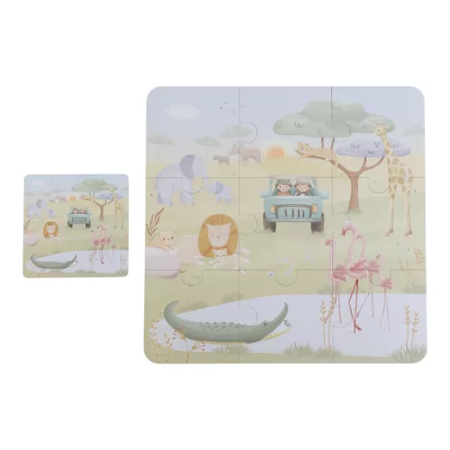 Little Dutch 6 az 1-ben puzzle- Safari Friends
