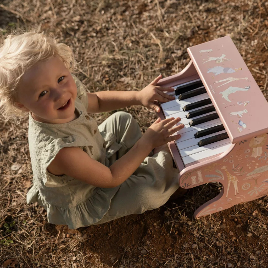 Little Dutch elektronikus zongora pink - Safari Friends – alternatív kép 1