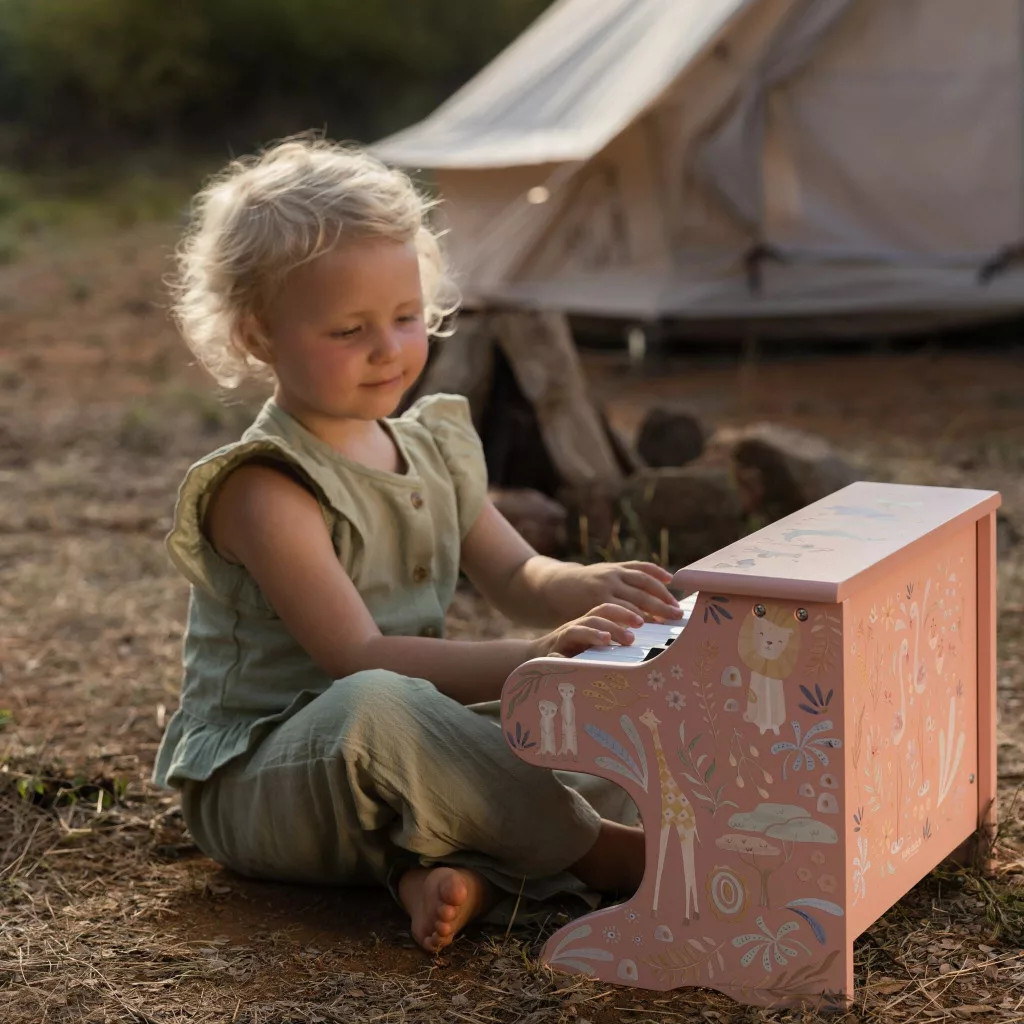 Little Dutch elektronikus zongora pink - Safari Friends – alternatív kép 3