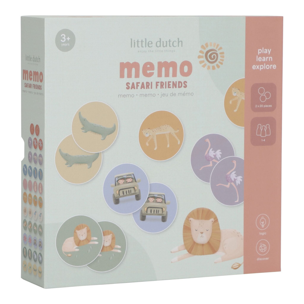 Little Dutch Memo spel - Safari Friends (fő nézet)