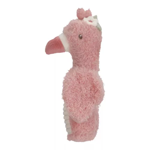 Little Dutch plüss csörgő flamingó-Safari Friends, 0–2 év, Többszínű