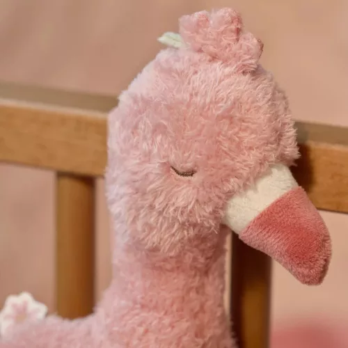 Little Dutch felhúzható zenélő flamingó-Safari Friends, 0–2 év, Többszínű