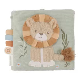 Little Dutch textil babakönyv nagy - Safari Friends, 0–2 év, Többszínű