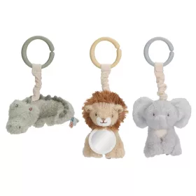 Little Dutch felfűzhető rezgő plüss játék(3db) - Safari Friends, 0–2 év, Többszínű