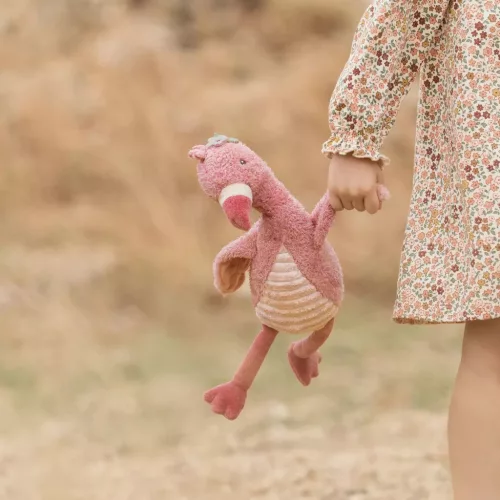 Little Dutch plüss flamingó 35 cm - Safari Friends, 0–2 év, Többszínű