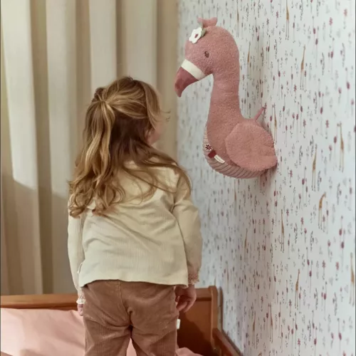 Little Dutch plüss flamingó faldekor - Safari Friends, 0–2 év, Többszínű