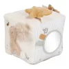 Little Dutch készségfejlesztő plüss kocka - Newborn Naturals, 0–2 év, Többszínű