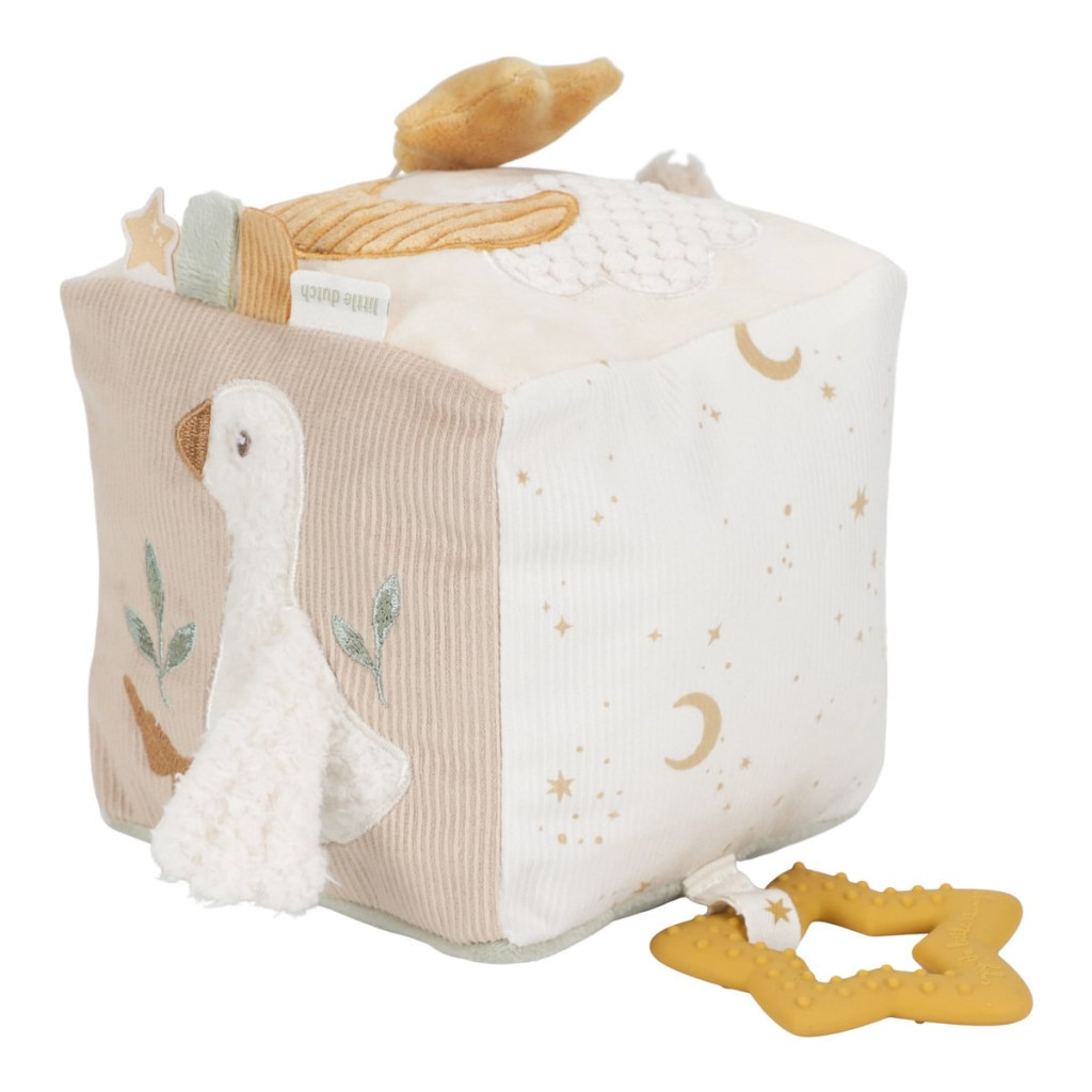 Little Dutch készségfejlesztő plüss kocka - Newborn Naturals – alternatív kép 1