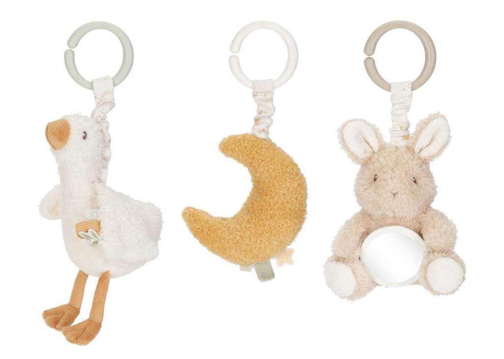 Little Dutch felfűzhető rezgő plüss játék(3db) - Newborn Naturals – fő nézet