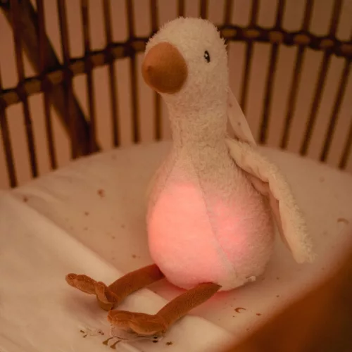 Little Dutch alvást segítő zenélő gúnár éjjeli fénnyel - Newborn Naturals, 0–2 év, Többszínű