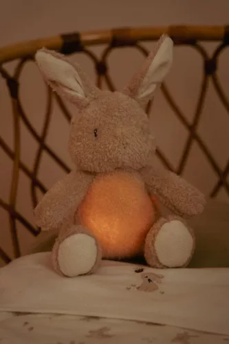 Little Dutch alvást segítő zenélő nyuszi éjjeli fénnyel - Newborn Naturals, 0–2 év, Többszínű