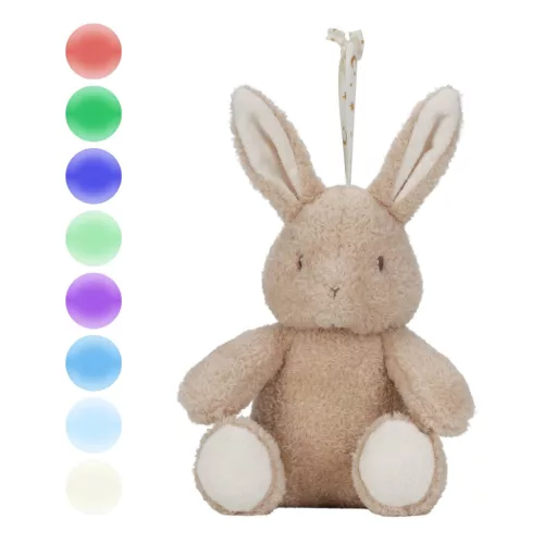 Little Dutch alvást segítő zenélő nyuszi éjjeli fénnyel - Newborn Naturals, 0–2 év, Többszínű