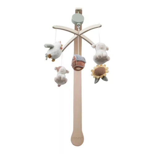 Little Dutch zenélő körforgó natúr fa vázzal -  Little Farm