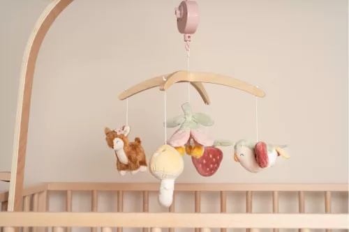 Little Dutch zenélő körforgó natúr fa vázzal - Fairy Garden, 6–8 év, Többszínű