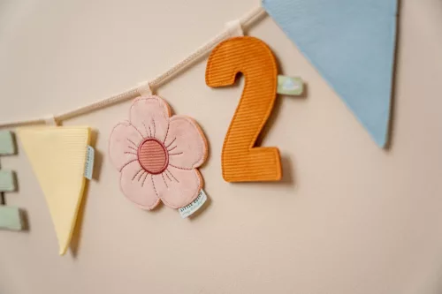 Little Dutch felfűzhető textil betű F, 6–8 év, Többszínű