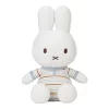 Little Dutch Miffy nyuszi (35 cm) – vintage csíkos, Fehér, Bézs, Világoskék, Barna