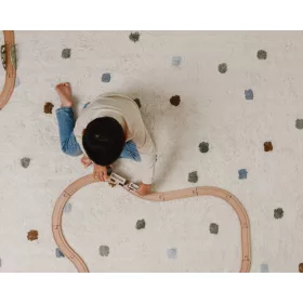 Little Dutch gyerekszőnyeg kék pöttyös 120x170 cm