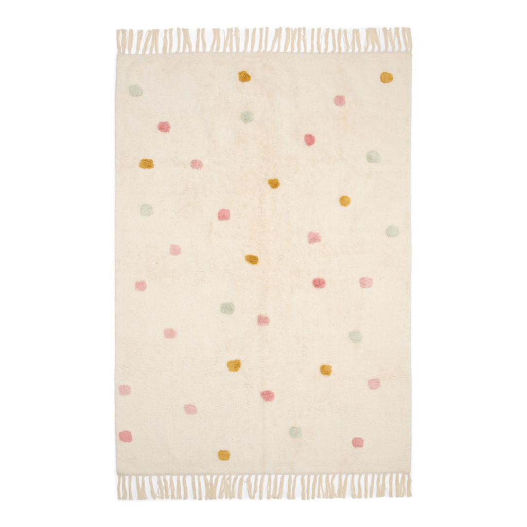 Little Dutch gyerekszőnyeg pink pöttyös 120x170 cm – fő nézet