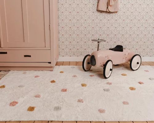 Little Dutch gyerekszőnyeg pink pöttyös 120x170 cm