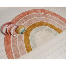 Little Dutch gyerekszőnyeg pink szivárvány 80x130 cm