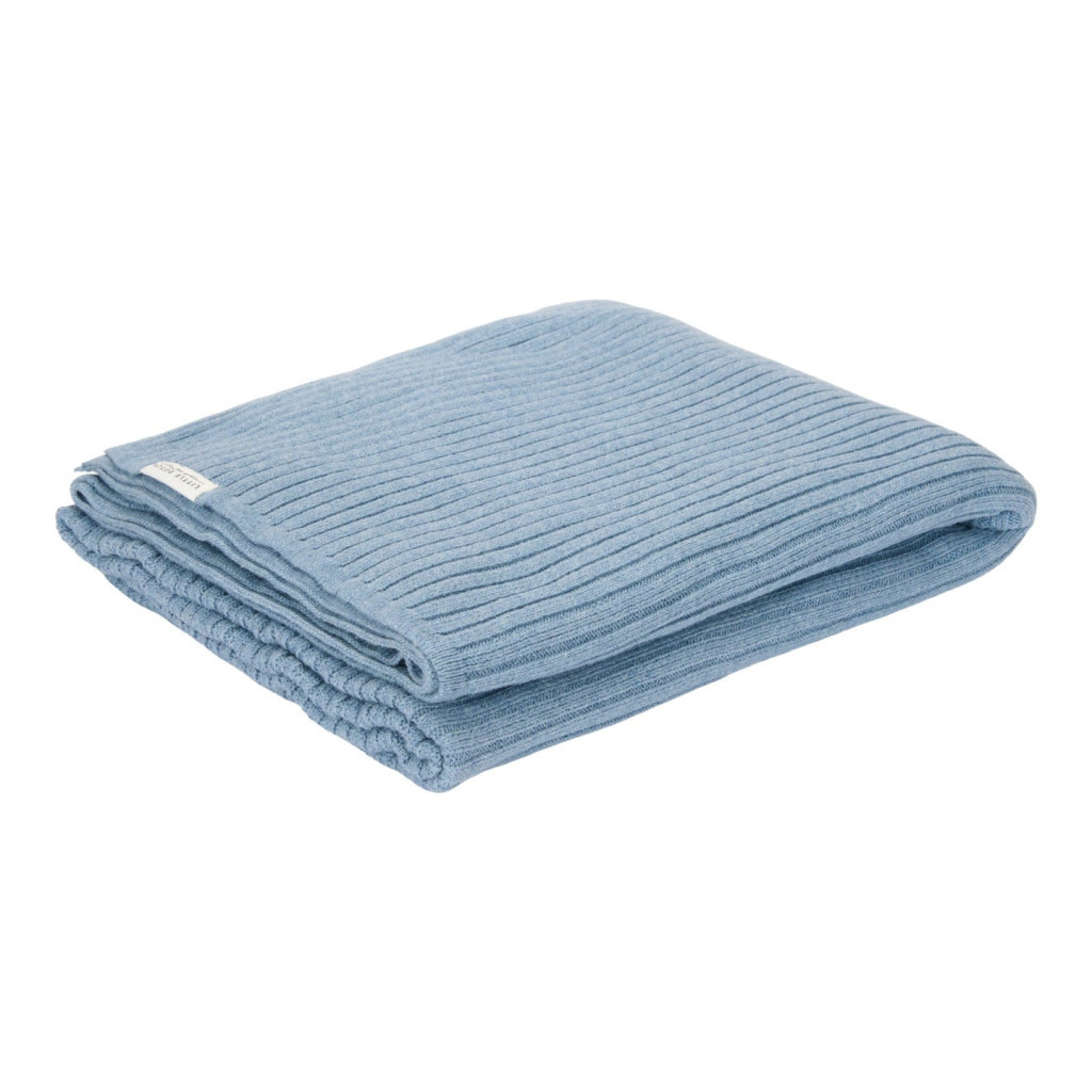 Little dutch kötött babatakaró Pure Denim Blue – fő nézet