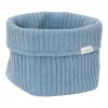 Little Dutch kötött tároló doboz 15x15 cm - Pure Denim Blue, 6–8 év, Kék