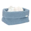 Little Dutch kötött tároló doboz 25x15 cm - Pure Denim Blue