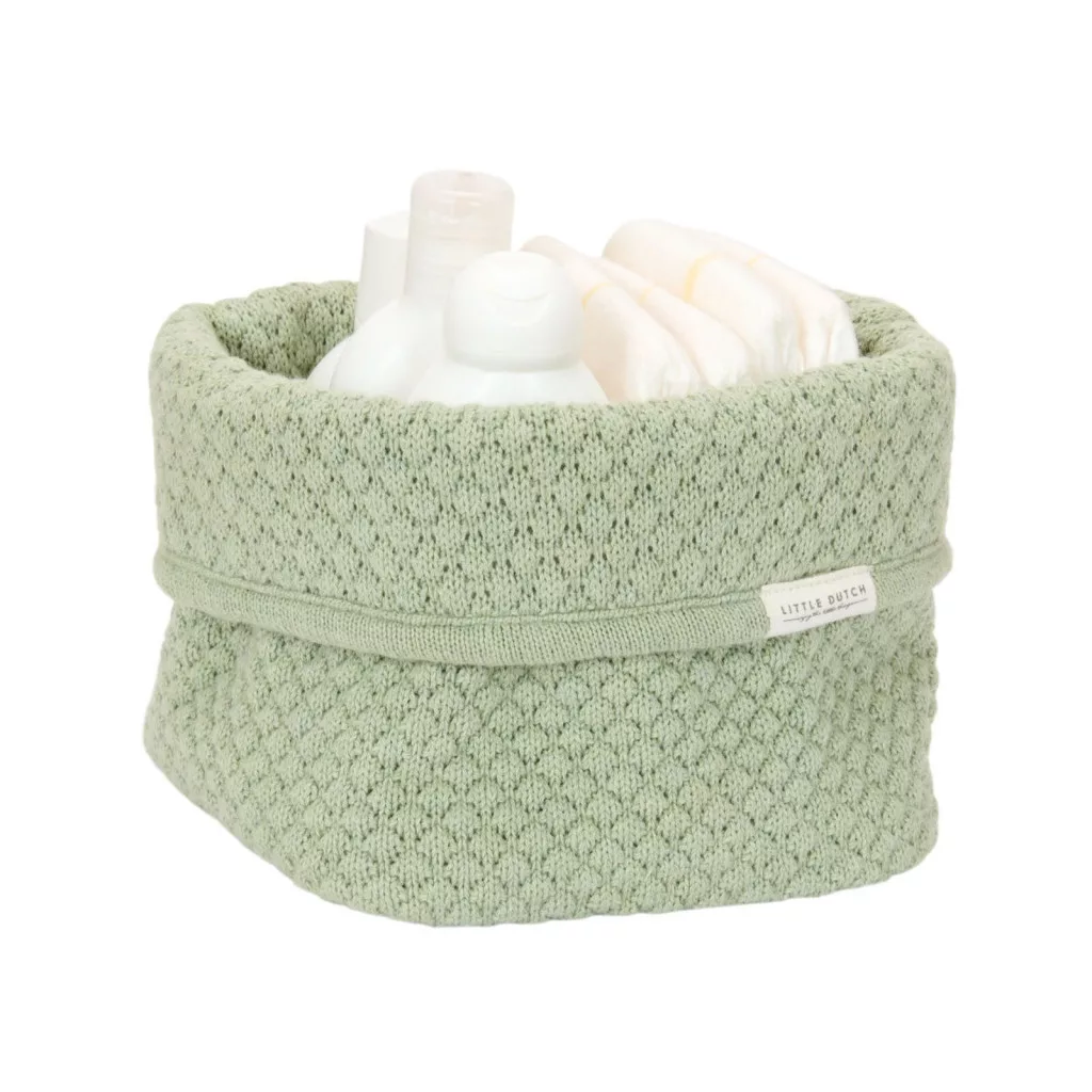 Little Dutch kötött tároló doboz 15x15 cm - Pure Sage alternatív kép 1