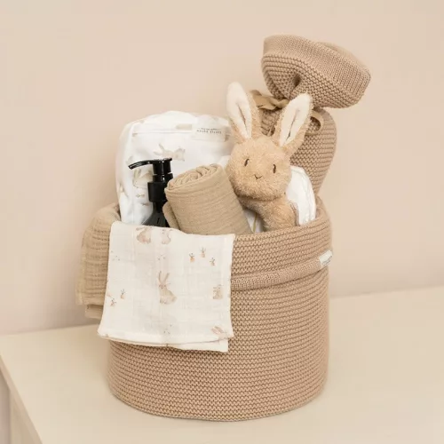 Little Dutch muszlin textilpelenka 70x70 cm (2 db) - Baby Bunny/beige, 0–2 év, Bézs