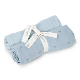 Little Dutch muszlin textilpelenka 70x70 - Pure Denim Blue, 0–2 év, Többszínű