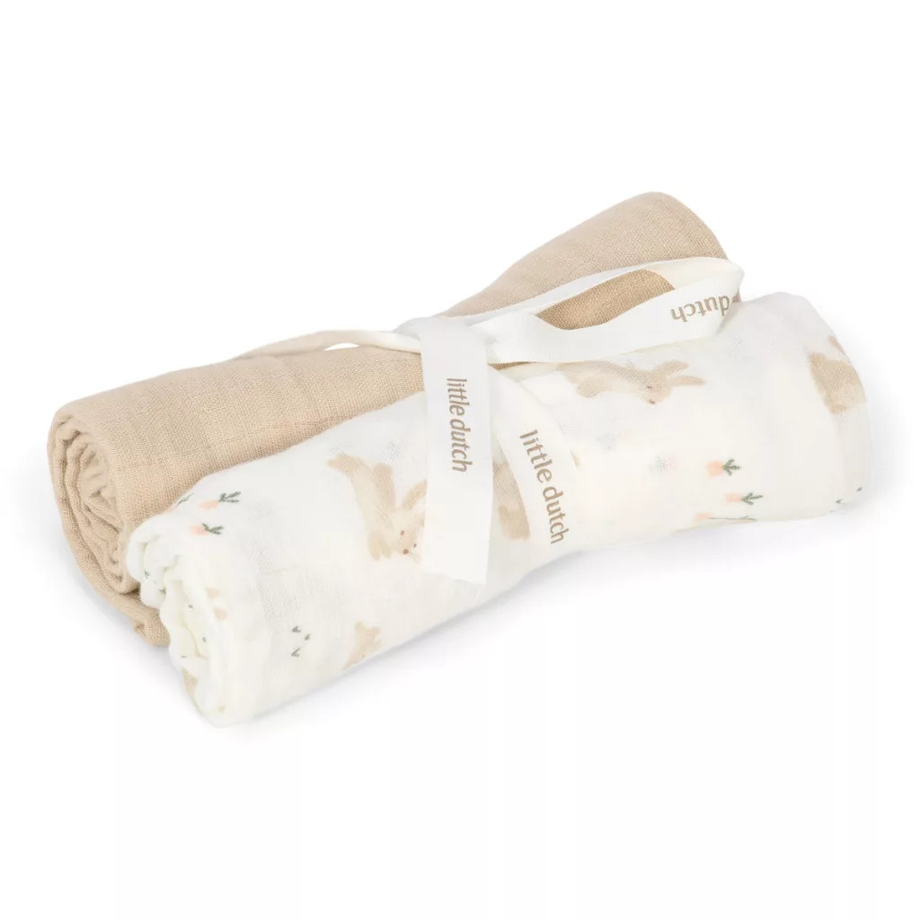 Little Dutch muszlin textilpelenka 70x70 - Baby Bunny – fő nézet