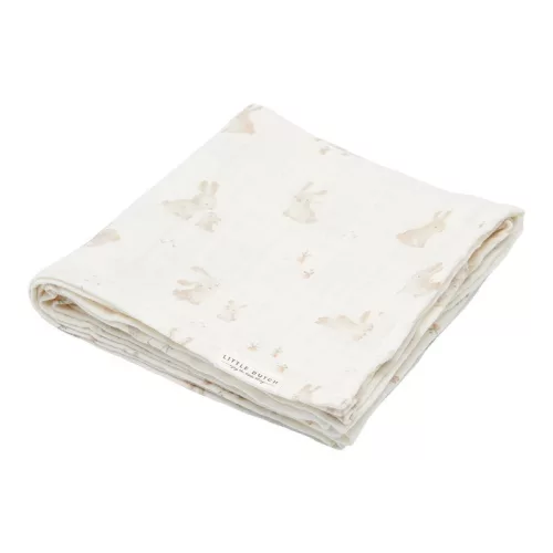 Little Dutch muszlin textilpelenka 120x120 cm - Baby Bunny, 0–2 év, Többszínű