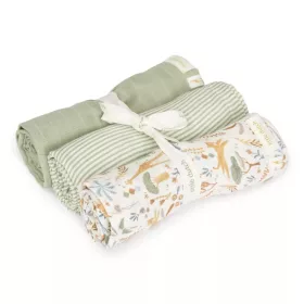   Little Dutch muszlin textilpelenka 70x70 cm 3 db - Safari Wonders