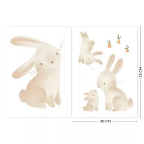 Little Dutch falmatrica szett Baby Bunny (3 ív), 0–2 év, Többszínű