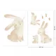 Little Dutch falmatrica szett Baby Bunny (3 ív), 0–2 év, Többszínű