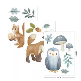 Little Dutch falmatrica szett Forest Friends (3 ív), 0–2 év, Little Dutch falmatrica szett Forest Friends (3 ív)