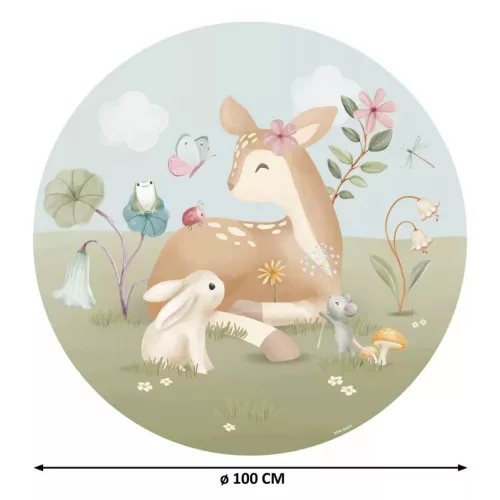 Little Dutch kerek falmatrica Fairy Garden, 0–2 év, Többszínű