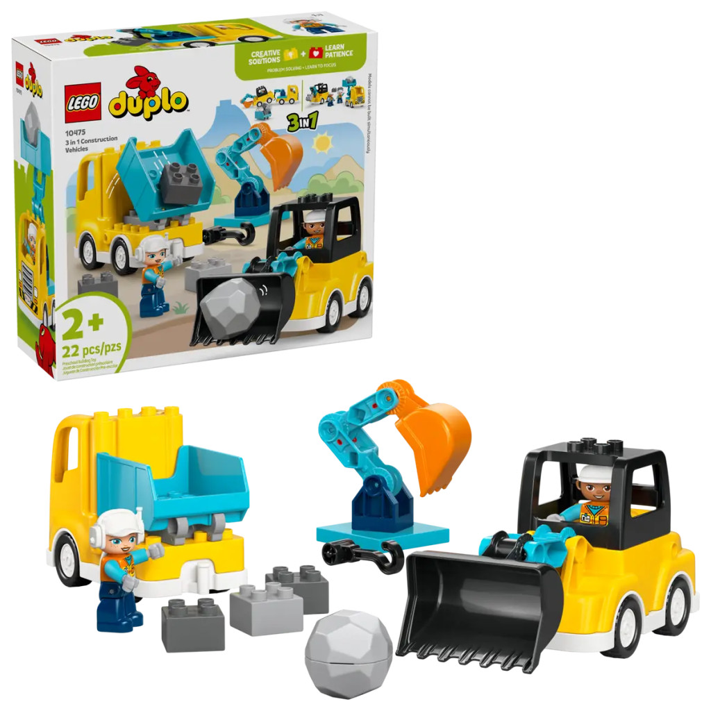 LEGO® DUPLO - 10475 - 3 az 1-ben építési munkagépek – fő nézet