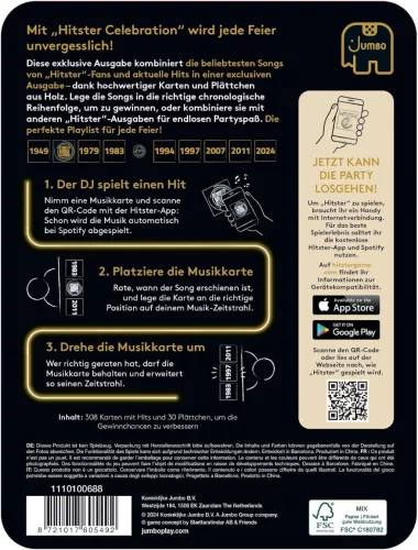 Hitster Celebration Mix társasjáték - EXKLUZÍV fémdobozos kiadás
