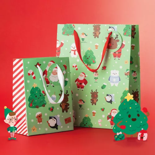 Ajándéktasak  - Karácsonyi Csapat 26x12x33cm