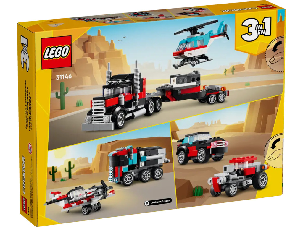 LEGO 31146 Creator Platós teherautó és helikopter – alternatív kép 1