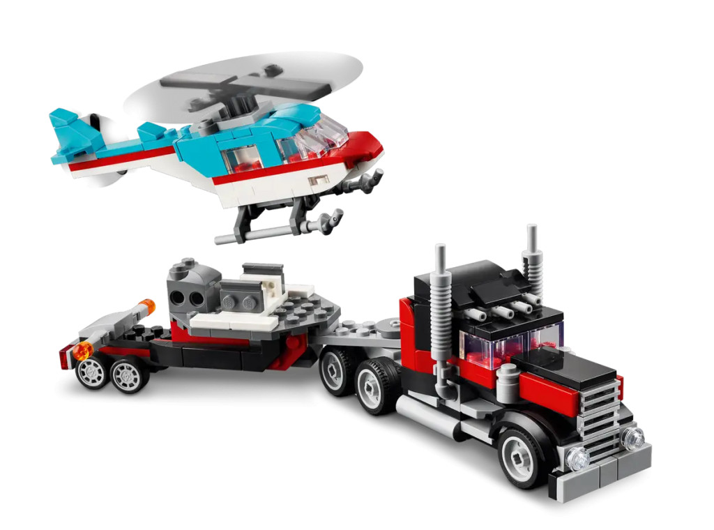 LEGO 31146 Creator Platós teherautó és helikopter – alternatív kép 3